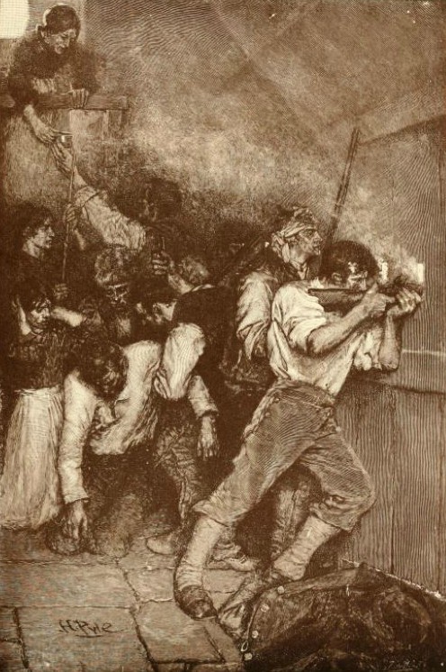 Defenders in the Siege of Boonesborough, Howard Pyle engraving in Harper’s Weekly, June 1887 (illustration, not a life portrait of Blackfish)