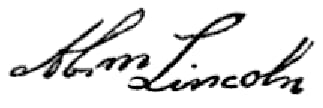 Signature of Capt. Abraham Lincoln, the president's grandfather