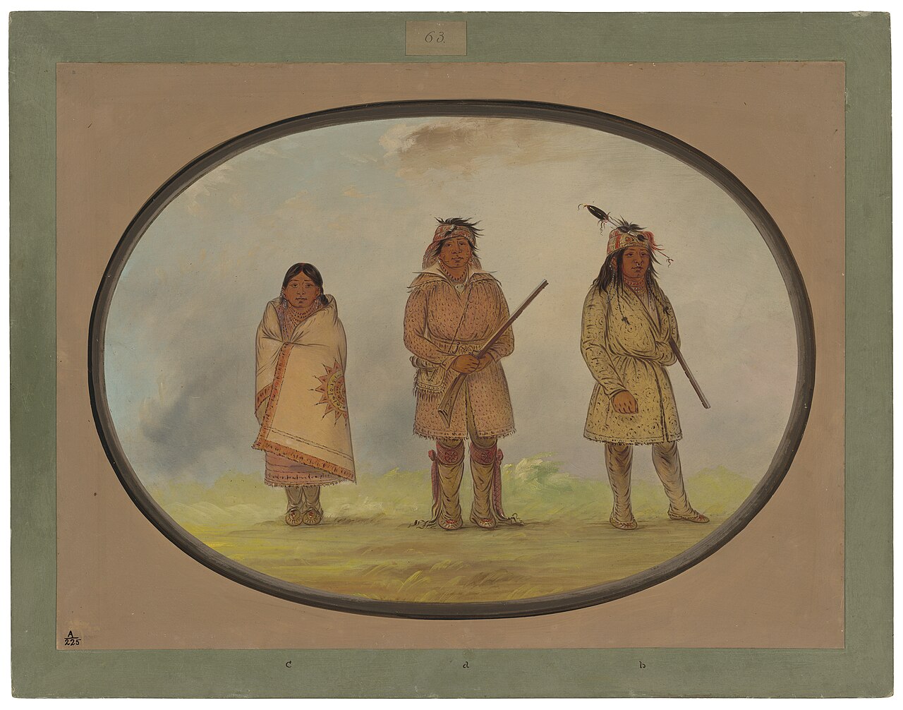Three Delaware Indians (George Catlin)