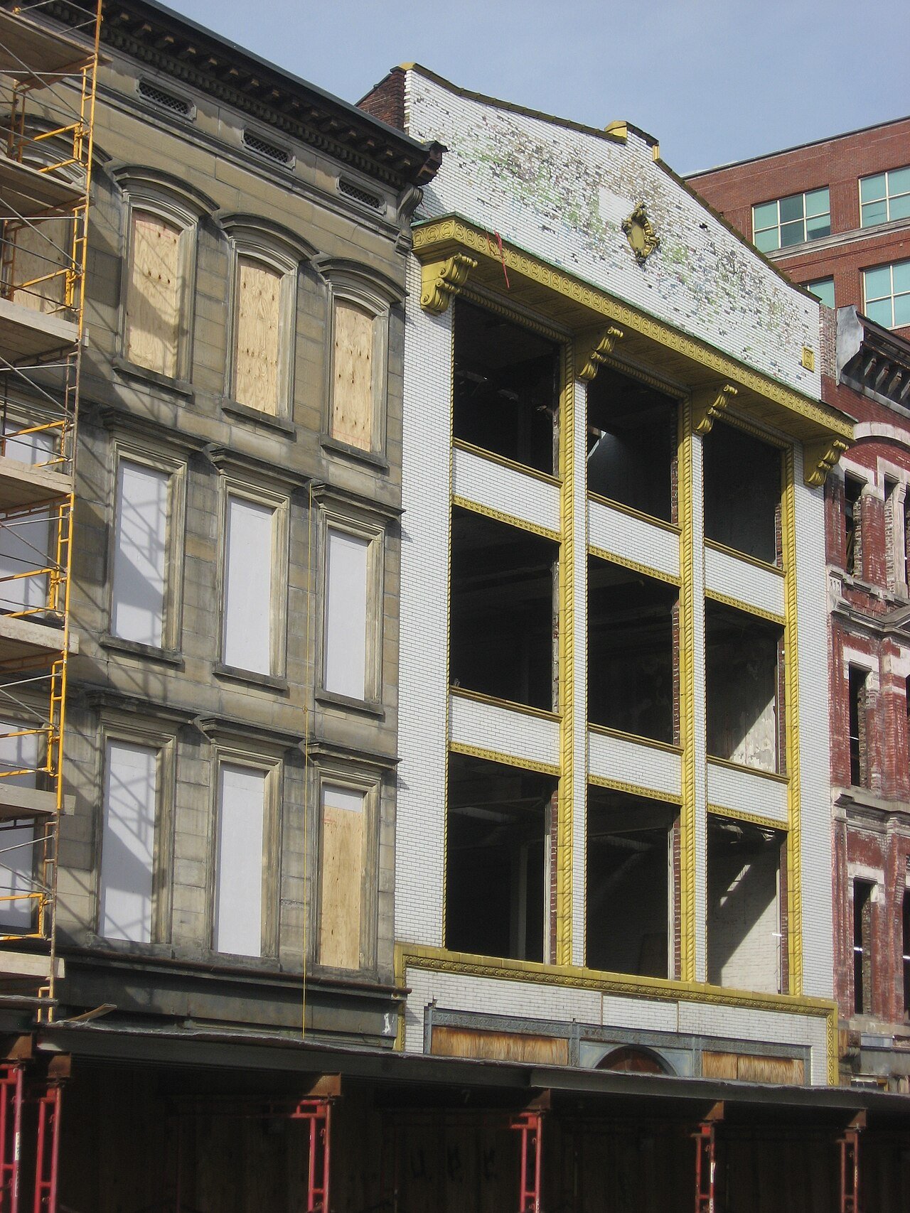 J. T. S. Brown and Son’s Complex on East Main Street, Louisville (photographed 2012), part of the Brown family’s whiskey district; stand-in, not the Old Forester building at 119 W. Main