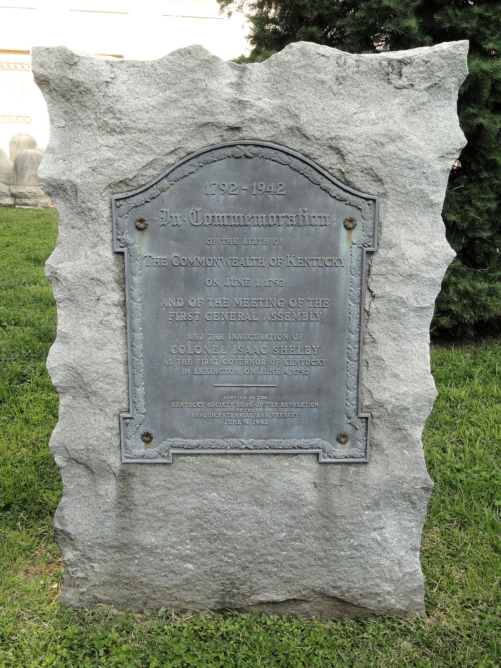 Memorial at the Lexington History Center, the old Fayette County Courthouse