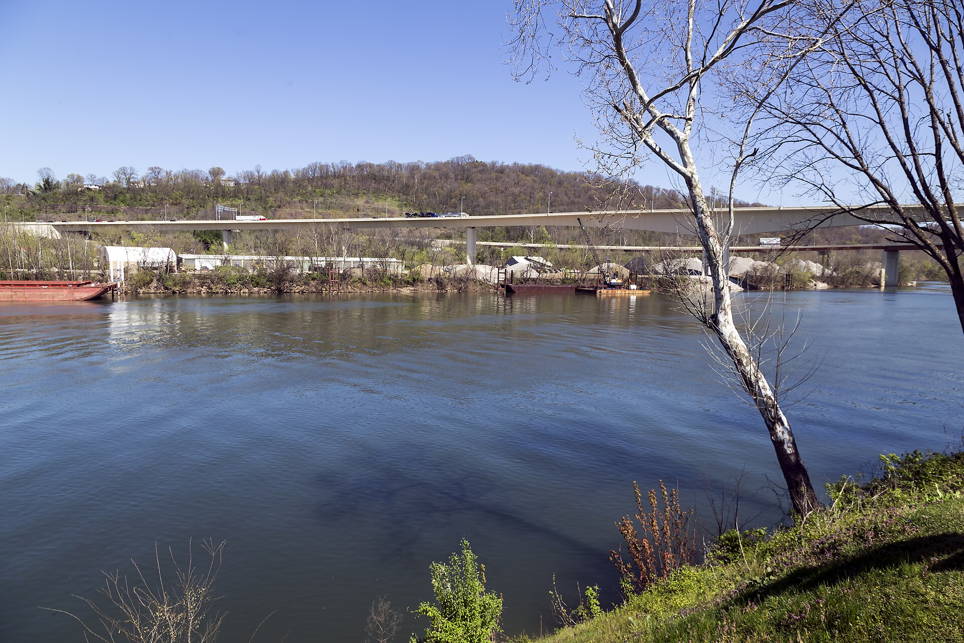 Kanawha River south of Charleston, West Virginia — Moneton homeland on Kentucky’s eastern approaches, not a Kentucky village site