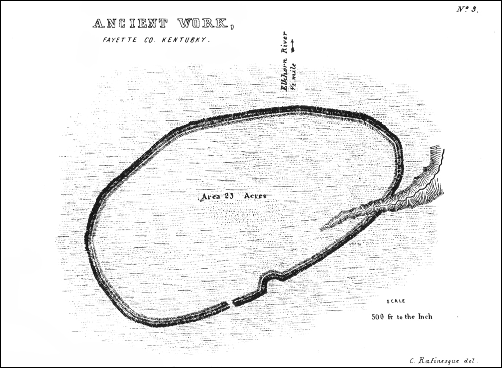 Peter Village enclosure (Squier & Davis 1848)