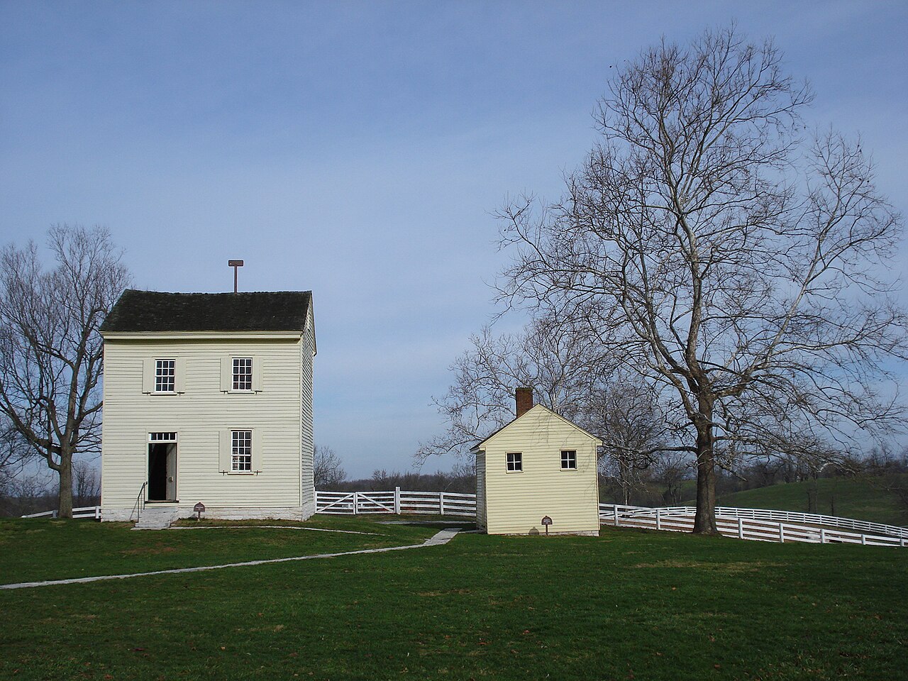 Buildings at Shaker Village of Pleasant Hill, Mercer County (photographed 2007)