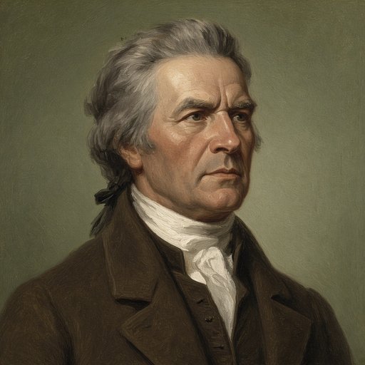 AI illustration of Andrew Lewis, Virginia colonel at Point Pleasant, about 1774