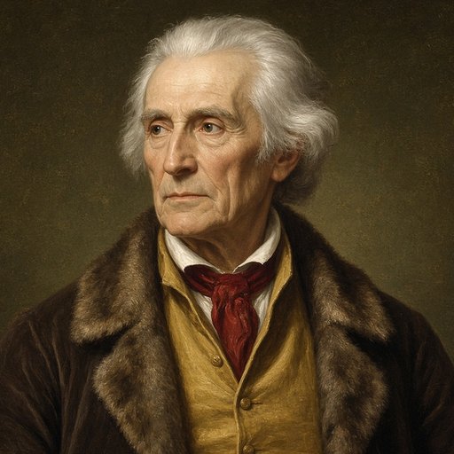 AI illustration of Daniel Boone in old age, after Chester Harding's 1820 portrait