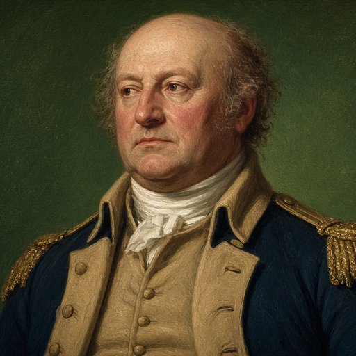 AI illustration of George Rogers Clark, after his c. 1810 portrait by C. D. Cook