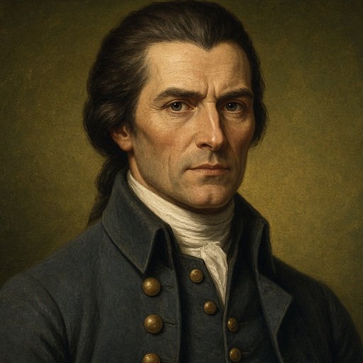 AI illustration of Col. John Hardin, Kentucky militia officer, about 1790
