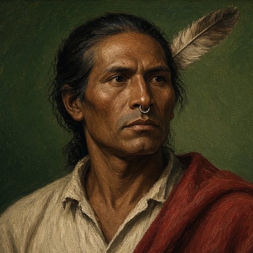 AI illustration of Pluggy, Mingo leader, about 1776