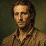 AI illustration of Squire Boone, long hunter and preacher, about 1780